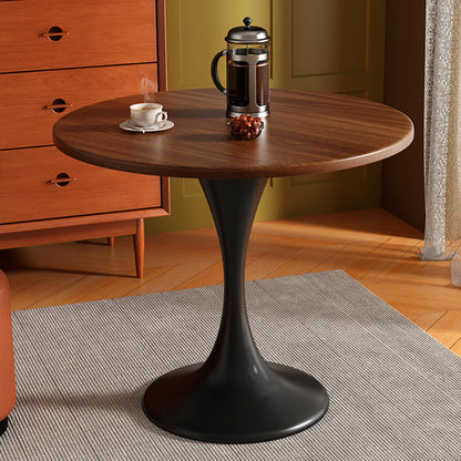 Modern Minimalist Tulip-Shaped Round MDF Carbon Steel Coffee Table Dining Table for Small Space For Living Room