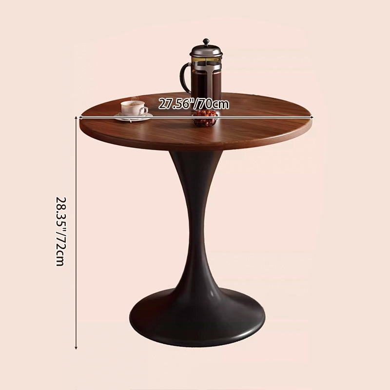 Modern Minimalist Tulip-Shaped Round MDF Carbon Steel Coffee Table Dining Table for Small Space For Living Room