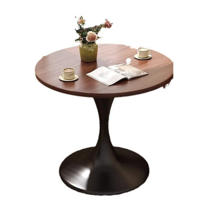 Modern Minimalist Tulip-Shaped Round MDF Carbon Steel Coffee Table Dining Table for Small Space For Living Room