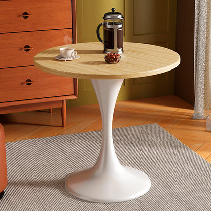 Modern Minimalist Tulip-Shaped Round MDF Carbon Steel Coffee Table Dining Table for Small Space For Living Room