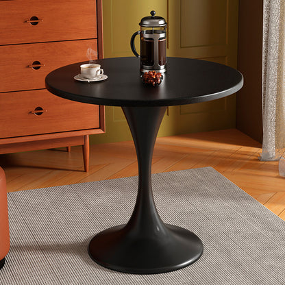 Modern Minimalist Tulip-Shaped Round MDF Carbon Steel Coffee Table Dining Table for Small Space For Living Room