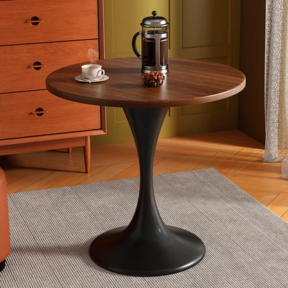 Modern Minimalist Tulip-Shaped Round MDF Carbon Steel Coffee Table Dining Table for Small Space For Living Room