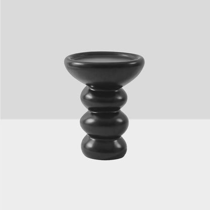 Modern Simplicity Round Fiberglass Sofa End Table 1-Tier For Living Room