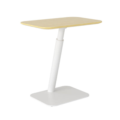 Modern Minimalist Square Round Bamboo Carbon Steel Adjustable Height Sofa Side Table For Living Room