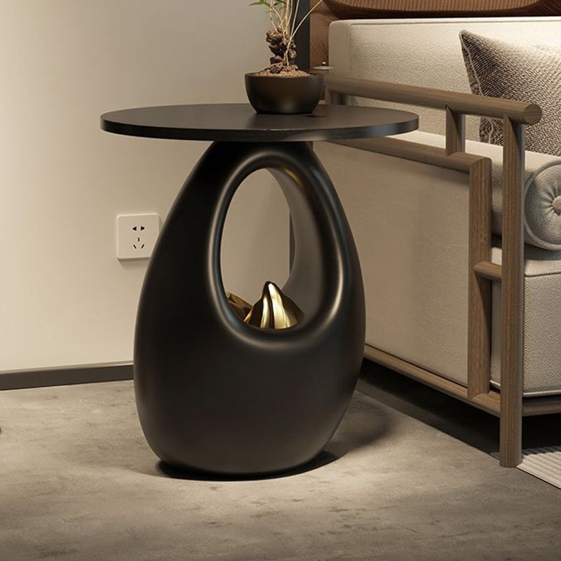 Contemporary Creative Round Eco-Friendly Resin Triamine Board Side Table For Living Room
