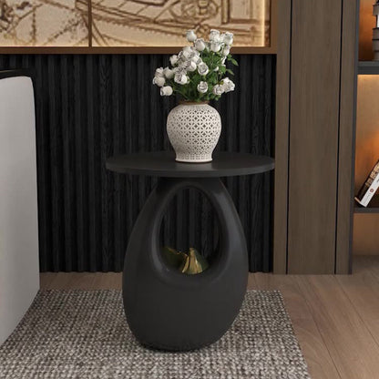 Contemporary Creative Round Eco-Friendly Resin Triamine Board Side Table For Living Room