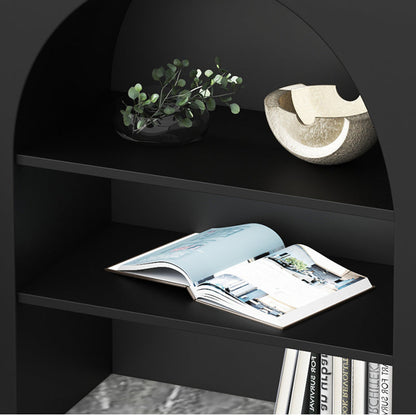 Contemporary Nordic Arched Design Solid Wood Particleboard Console Table 3-Tier For Living Room