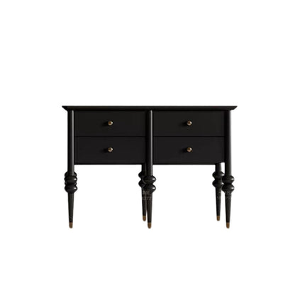 Modern Mid-Century Rectangular Solid Wood & Plywood Storage Cabinet 4/6-Drawer For Living Room