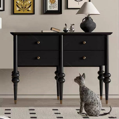 Modern Mid-Century Rectangular Solid Wood & Plywood Storage Cabinet 4/6-Drawer For Living Room