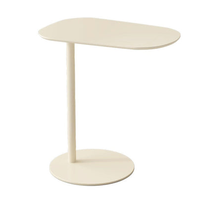 Modern Minimalist Rounded Circle Design Wrought Iron End Table 1-Tier For Living Room