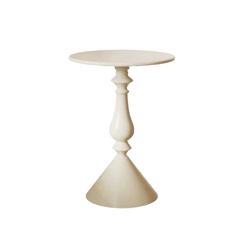 Modern Minimalist Round Wrought Iron End Table 1-Tier For Living Room
