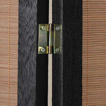 Traditional Chinese Rectangular Bamboo Pattern Solid Wood Bamboo Room Divider For Living Room