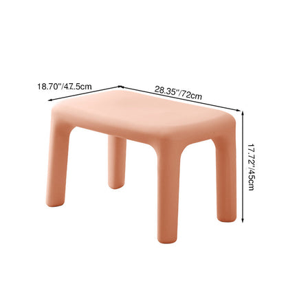 Modern Minimalist Rectangular PE Kids Desk & Chair Set For Bedroom & Living Room