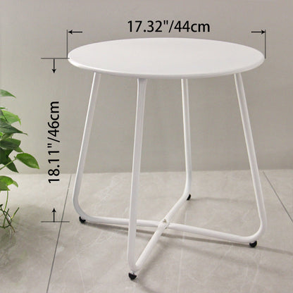Modern Minimalist Round Iron Coffee Table 1-Tier For Living Room
