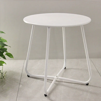 Modern Minimalist Round Iron Coffee Table 1-Tier For Living Room