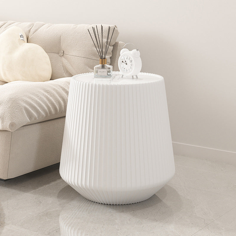 Modern Minimalist PU Leather & Sintered Stone Iron Solid Wood Plywood Diamond/Round-Shaped Coffee Table For Living Room