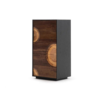 Contemporary Creative Solid Wood & Plywood Rectangular Storage Cabinet With 2/3/4/5 Drawers For Living Room