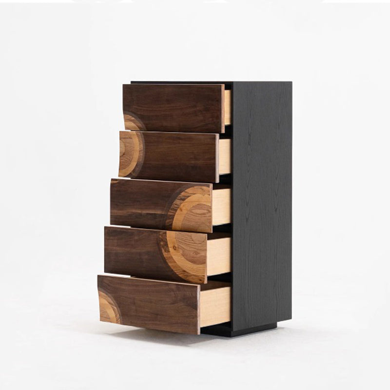 Contemporary Creative Solid Wood & Plywood Rectangular Storage Cabinet With 2/3/4/5 Drawers For Living Room