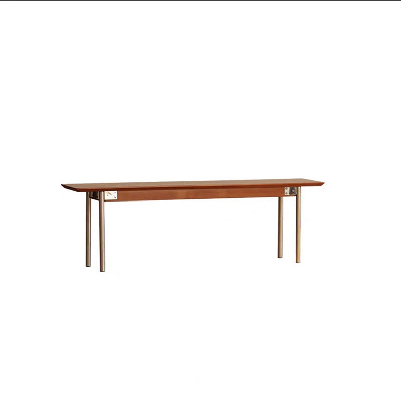 Modern Minimalist Pine & Stainless Steel Rectangular Dining Table For 4/6/8 Seats