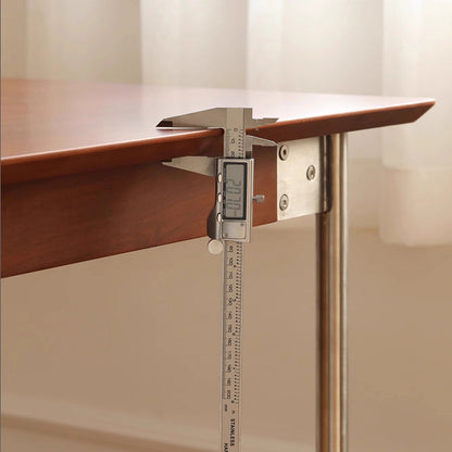 Modern Minimalist Pine & Stainless Steel Rectangular Bench Backless For Dining Room
