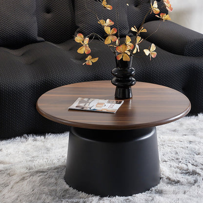 Modern Minimalist MDF & Iron Round Nesting Coffee Table Set For Living Room