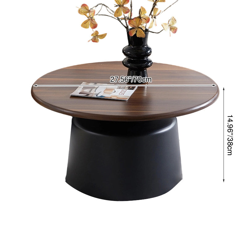 Modern Minimalist MDF & Iron Round Nesting Coffee Table Set For Living Room