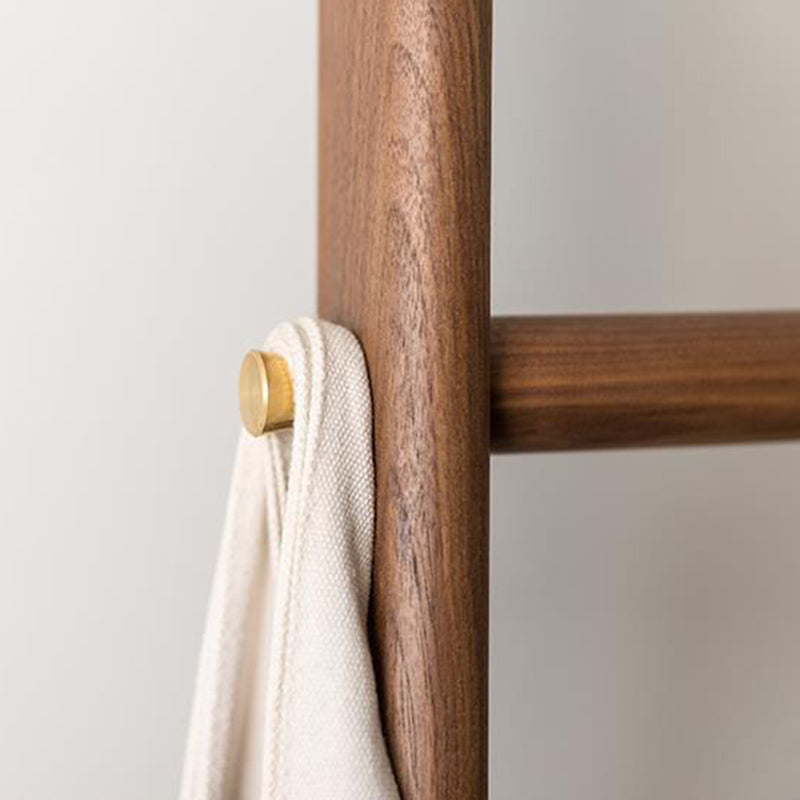 Modern Minimalist Solid Wood Ladder Hall Tree - Ladder-Style Towel & Garment Stand For Bedroom & Bathroom