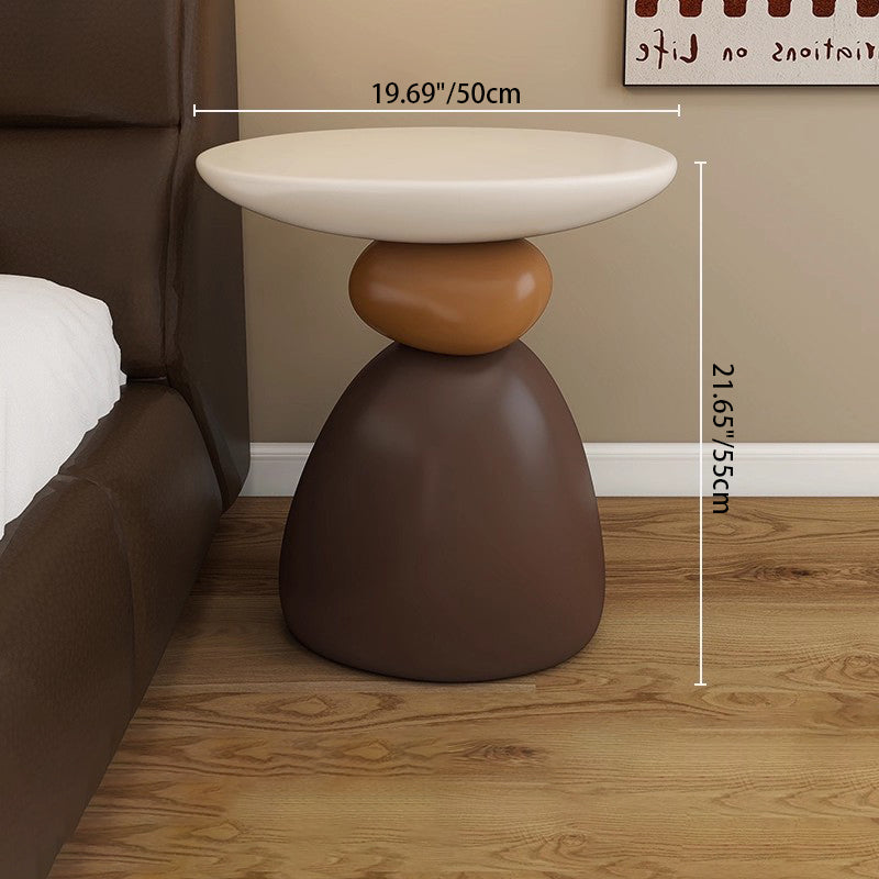 Contemporary Creative Resin Sculptural Irregular Side Table For Living Room