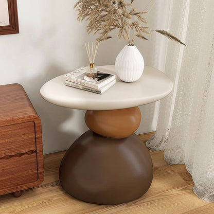 Contemporary Creative Resin Sculptural Irregular Side Table For Living Room