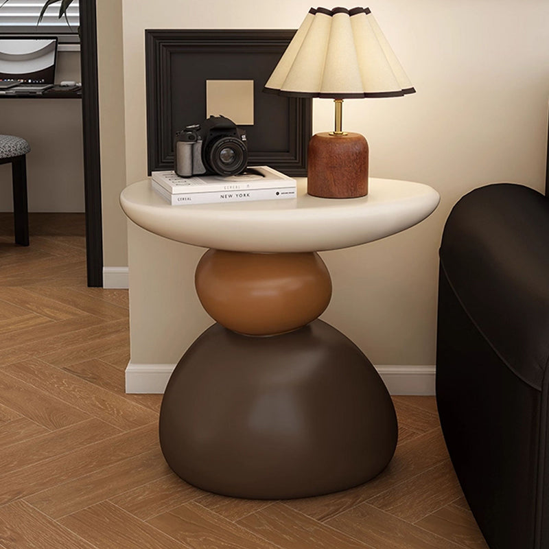 Contemporary Creative Resin Sculptural Irregular Side Table For Living Room