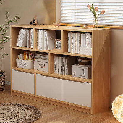 Modern Minimalist Solid Wood Eco Board Rectangular Storage Cabinet With 3 Cabinets For Living Room & Office