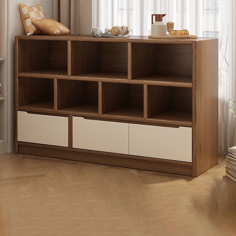 Modern Minimalist Solid Wood Eco Board Rectangular Storage Cabinet With 3 Cabinets For Living Room & Office