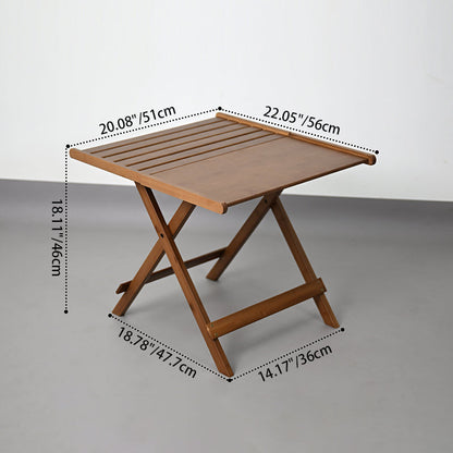 Modern Minimalist Bamboo Rectangular Coffee Table Folding Outdoor Patio & Camping Use