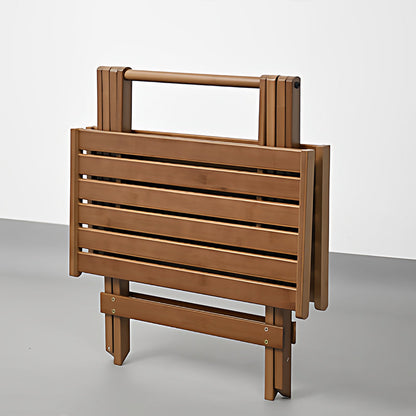 Modern Minimalist Bamboo Rectangular Coffee Table Folding Outdoor Patio & Camping Use
