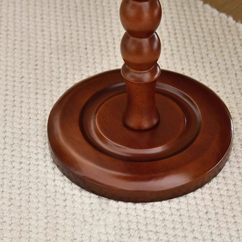 Traditional French Solid Wood Round Side Table For Living Room And Bedroom