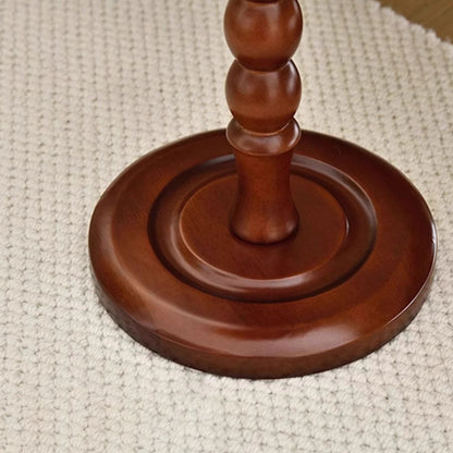 Traditional French Solid Wood Round Side Table For Living Room And Bedroom