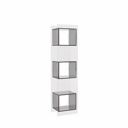 Modern Minimalist Acrylic Rectangular Storage Shelf - 5 Tiers Open Display Bookcase For Living Room & Home Office