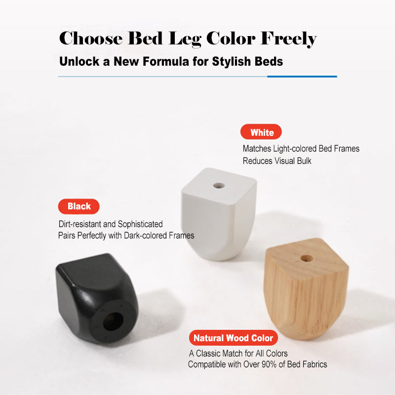Removable Covers Beech Wood Bed Frame - Retro Customizable & Eco-Friendly Bed