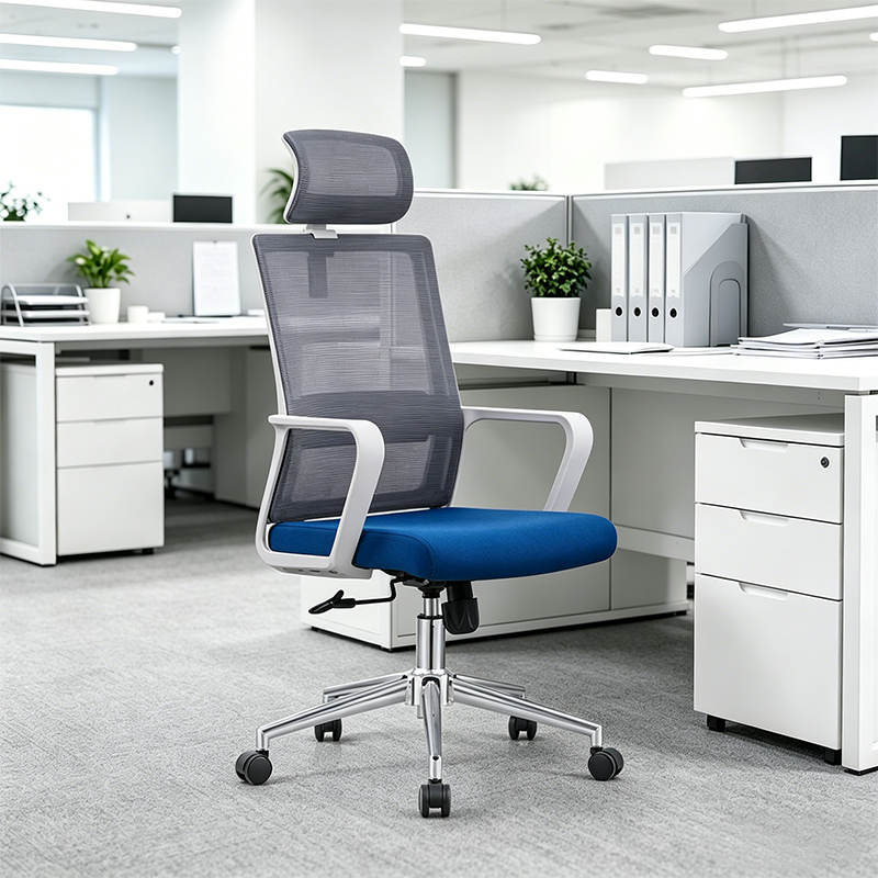 Modern Ergonomic High Back Breathable Mesh Office Chair - Rectangular Adjustable Headrest Comfort Stability Desk Chair For Home Office