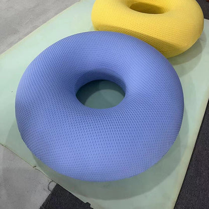 Contemporary Creative Donut-Shaped Knitted Fabric Backrest Accent Chair For Living Room