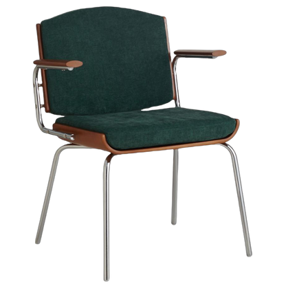 Modern Minimalist Rectangular Fabric Solid Wood Multi-Layer Plate Solid Wood Iron Stainless Steel Dining Chair Backrest Armrest For Dining Room