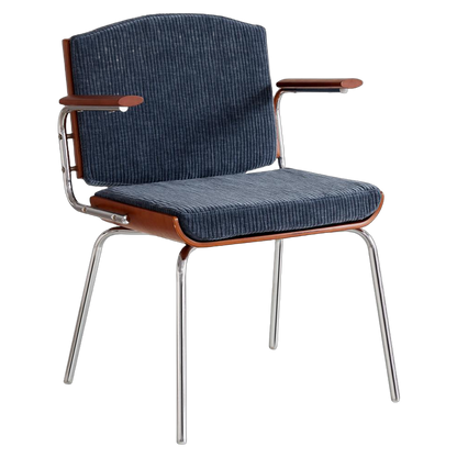 Modern Minimalist Rectangular Fabric Solid Wood Multi-Layer Plate Solid Wood Iron Stainless Steel Dining Chair Backrest Armrest For Dining Room