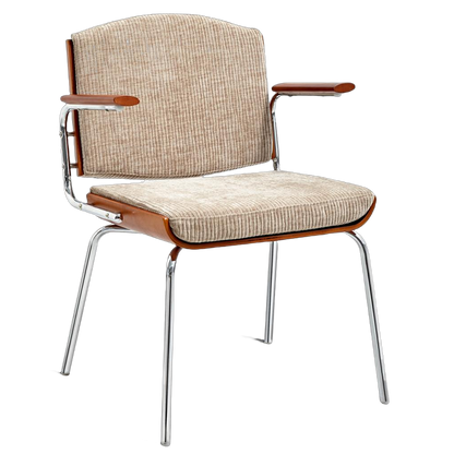 Modern Minimalist Rectangular Fabric Solid Wood Multi-Layer Plate Solid Wood Iron Stainless Steel Dining Chair Backrest Armrest For Dining Room