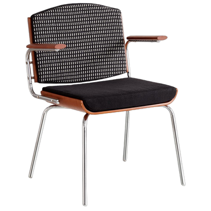 Modern Minimalist Rectangular Fabric Solid Wood Multi-Layer Plate Solid Wood Iron Stainless Steel Dining Chair Backrest Armrest For Dining Room
