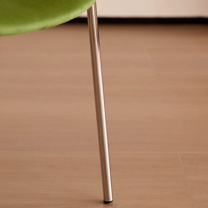 Modern Minimalist Rectangular Fabric Solid Wood Multi-Layer Plate Iron Dining Chair Backrest Armless For Dining Room