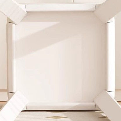 Modern Minimalist Rectangular Microfiber Leather PP Vanity Stool Backless Armless For Bedroom