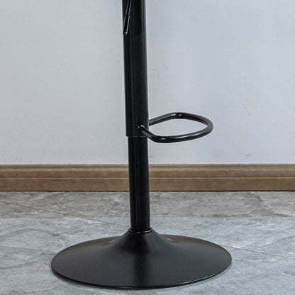 Modern Minimalist Rectangular Carbon Steel Cotton-Linen PP Bar Stool Backrest Armless For Dining Room & Kitchen