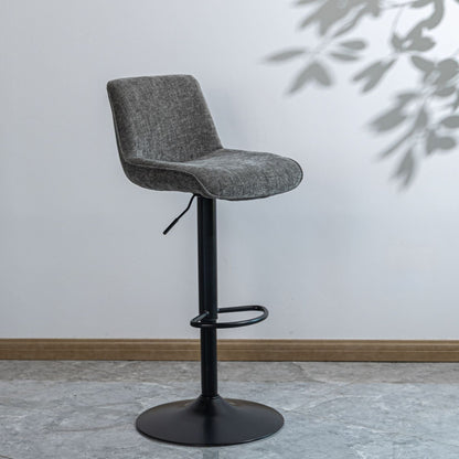 Modern Minimalist Rectangular Carbon Steel Cotton-Linen PP Bar Stool Backrest Armless For Dining Room & Kitchen