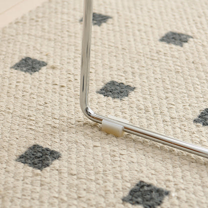 Modern Minimalist Cotton-Linen Steel Rectangular Bar Stool Backrest For Dining Room & Kitchen