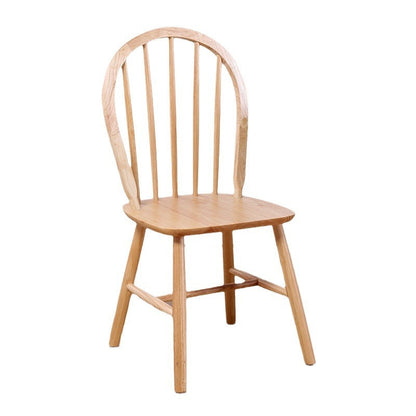 Contemporary Nordic Curved Solid Wood Dining Chair Backrest Armless For Dining Room & Kitchen